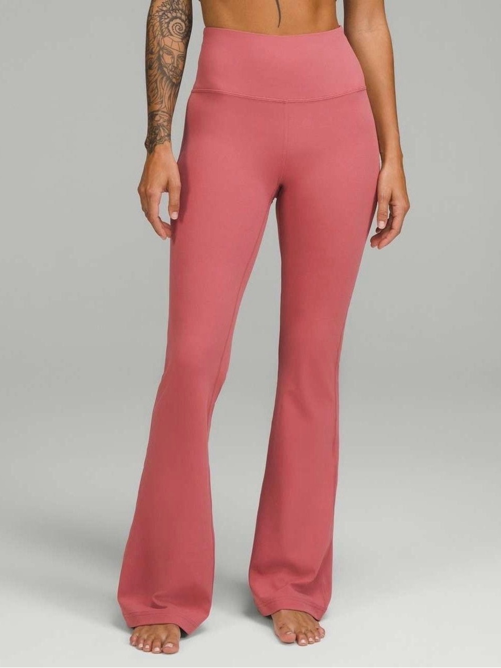 Lululemon Groove High Rise Flared Leggings in Briar Rose